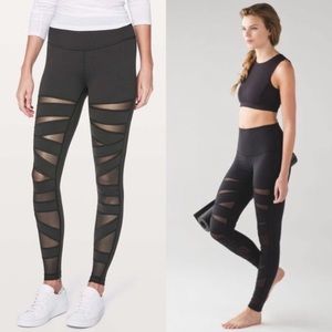 Lululemon Wunder Under Luon Tech Mesh High Waist